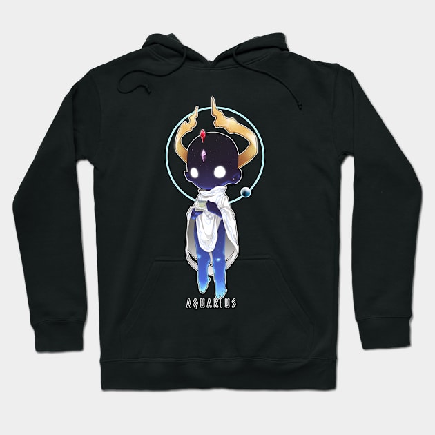 Zodiac Sign: Aquarius Hoodie by CHIBITOES ART